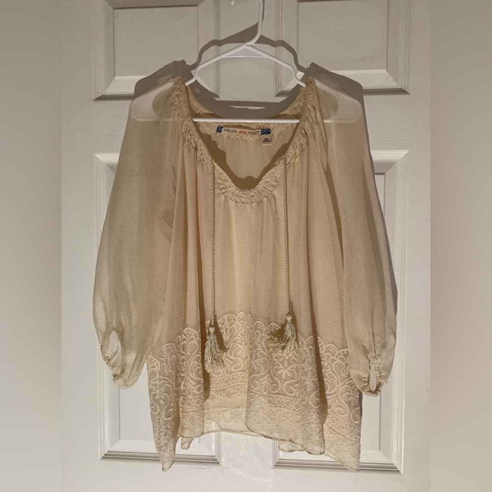 Chelsea & Violet Cream Tunic Top